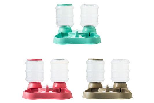 3.8L Pet Water & Food Dispenser 3 Asstd