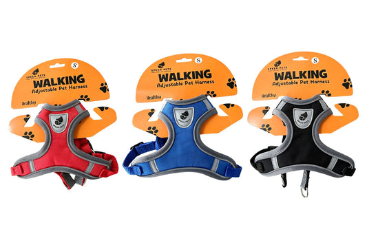 Adjustable Pet Harness S 36-40cm 3 Asstd