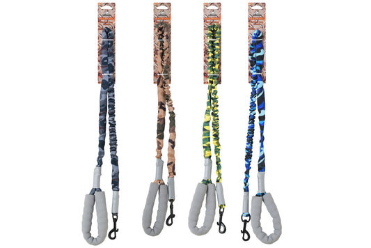 Bungee Stretch Dog Leash Heavy Duty w/Soft Handle 0.8cm x 1.2m 4 Asstd