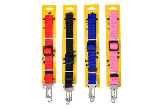 Adjustable Pet Car Seat Belt Restrain Leash 2.5x50cm 4 Asstd