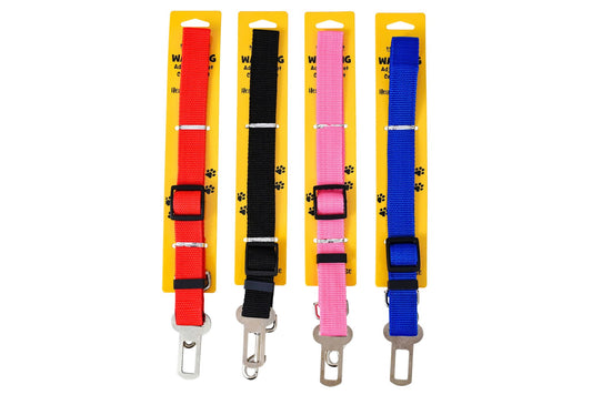 Adjustable Pet Car Seat Belt Restrain Leash 2.5x60cm 4 Asstd