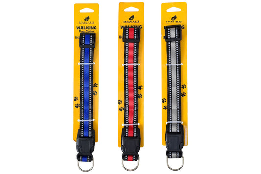 Dog Collar Nylon Reflective 2.5x45cm 3 Asstd