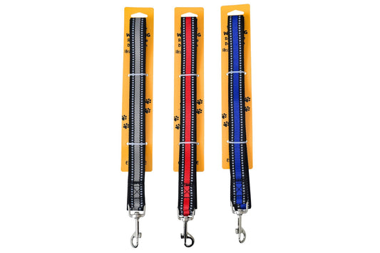 Dog Leash Nylon Reflective 2.5cm x 1.2m 3 Asstd