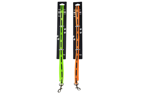 Neon Reflective Nylon Dog Leash 1.0cm x 1.2m 2 Asstd