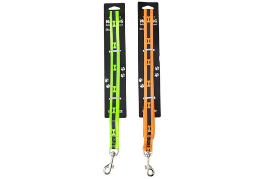 Neon Reflective Nylon Dog Leash 2.0cm x 1.2m 2 Asstd