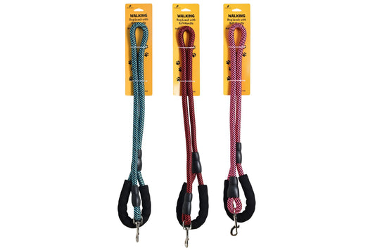Dog Leash w/Soft Handle 1.5cm x 1.2m 3 Asstd