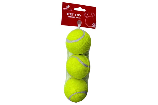 Pet Toy Tennis Ball 6cm Pk3