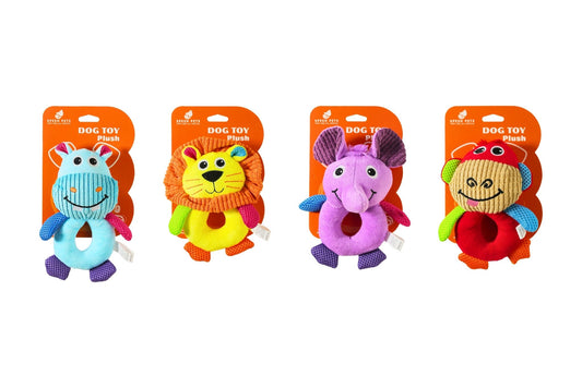 Pet Plush Toy 16x9cm 4 Asstd