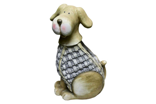 Braid Dog Planter Grey 44x25x19cm