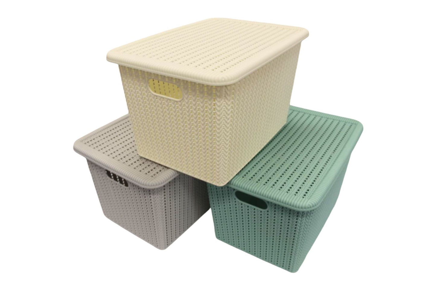 Rattan Basket 41x27.5x26cm 4 Asstd