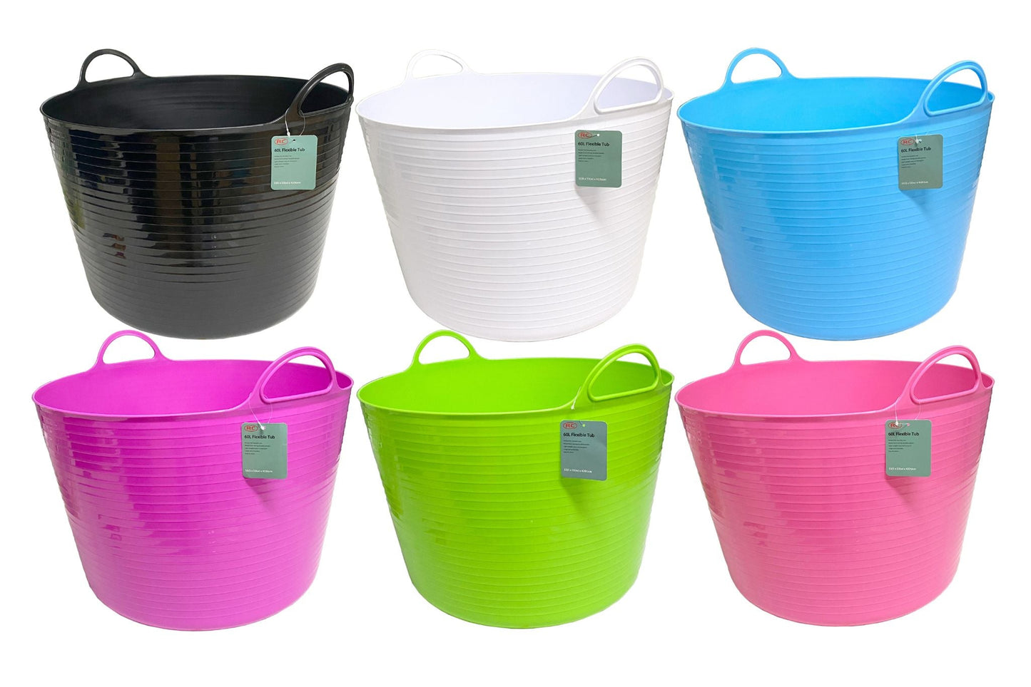Flexi Storage Tub 60L 6 Asstd