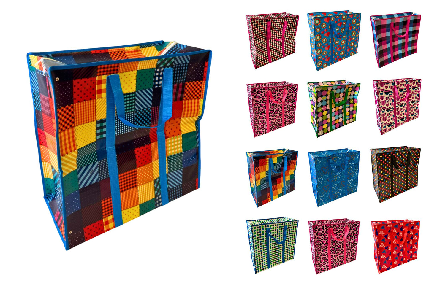 Heavy Duty Stripe Bag 60x60x30cm 12 Asstd