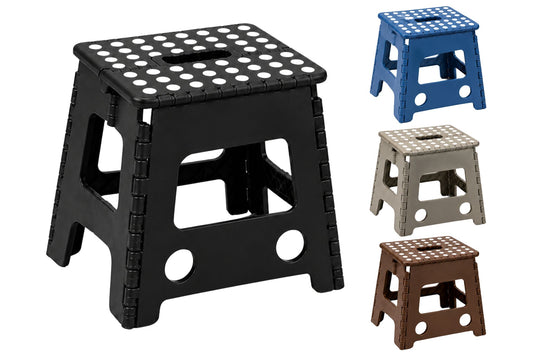 Folding Stool - Large  39cm 28x21x39cm 4 Asstd