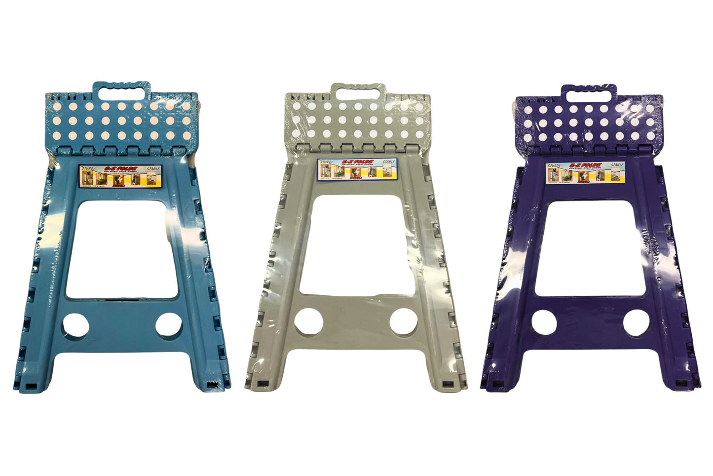 Folding Stool - XL 28x21x45cm 4 Asstd