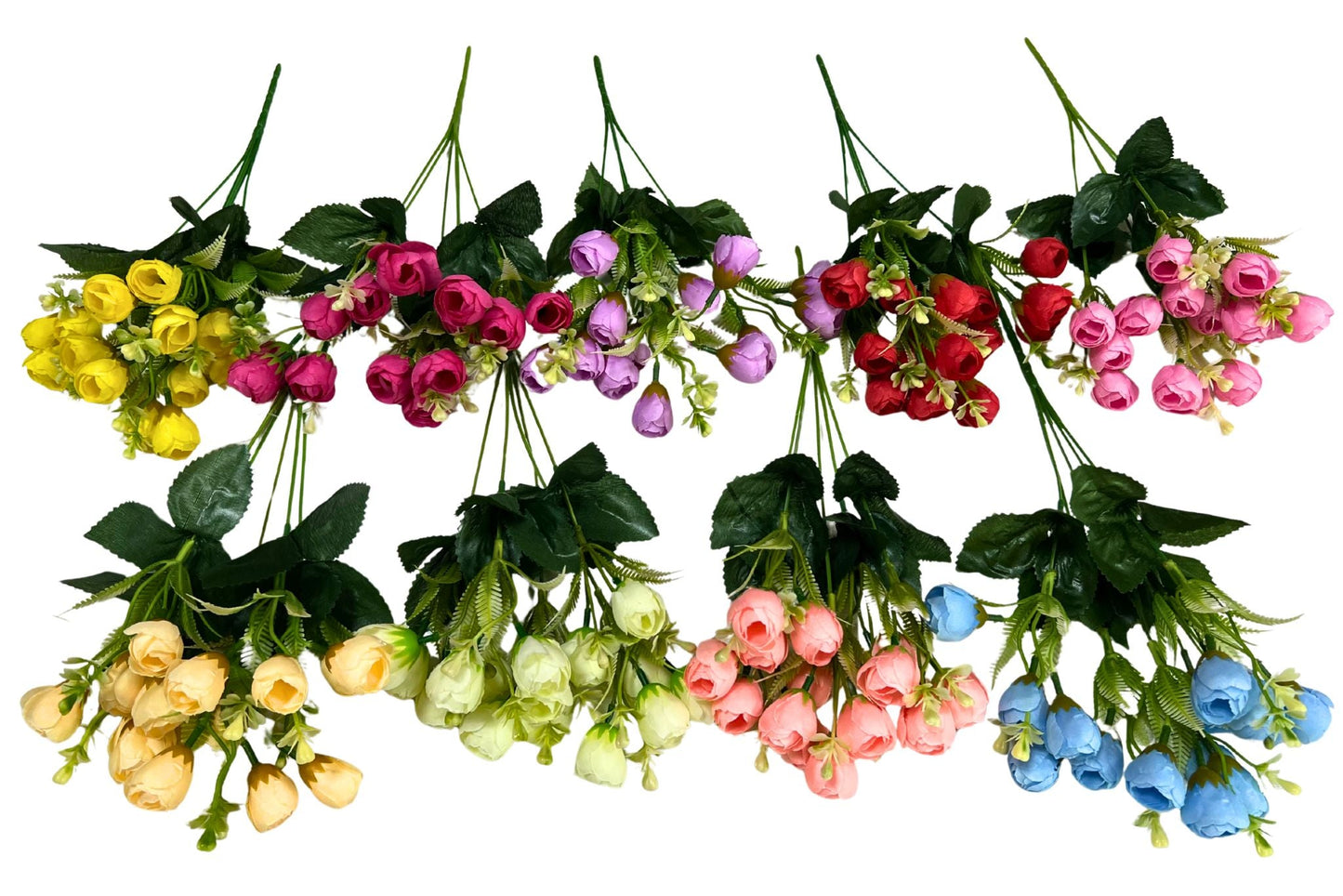 5 Branches 15 Flowers Rose Bud