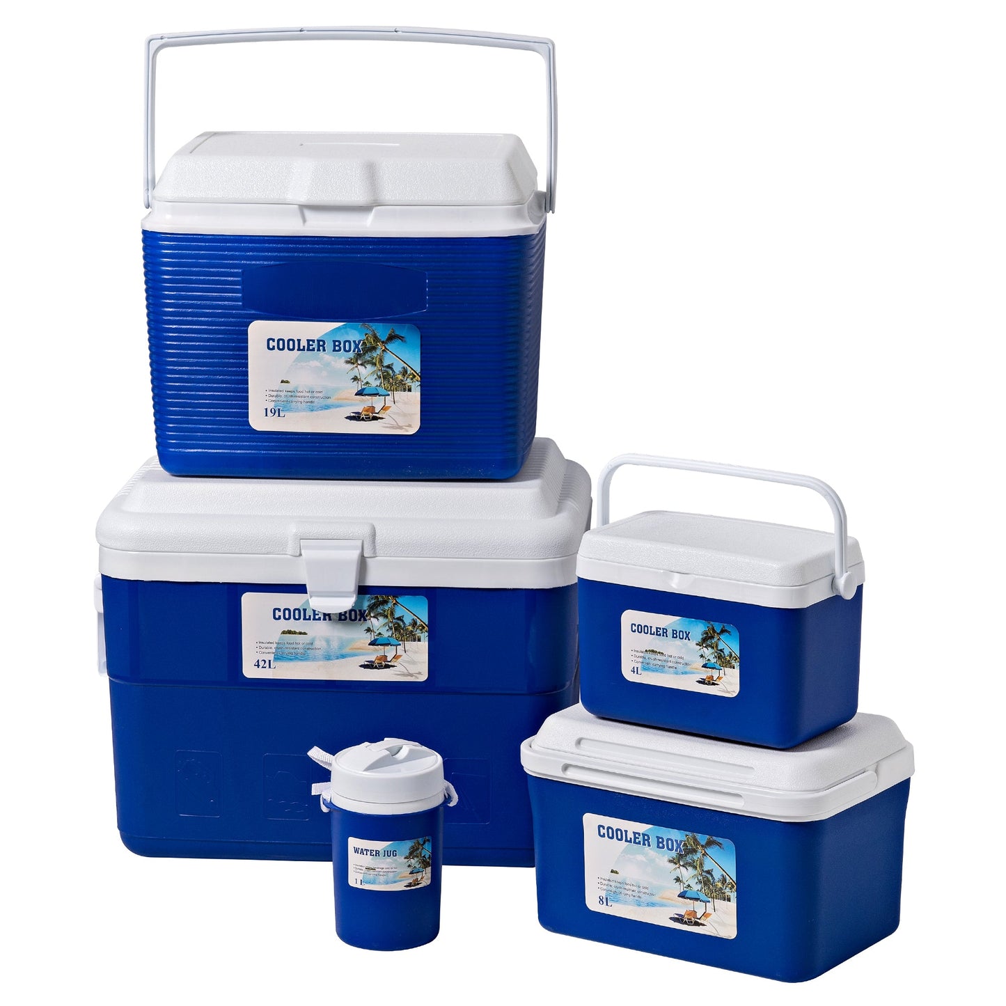 Cooler Box Set of 5 1L+4L+8L+19L+42L