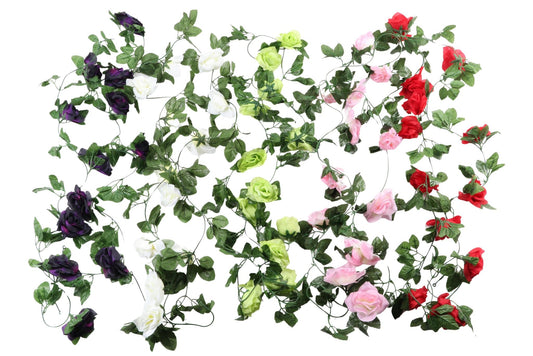 2.4m 12 Flower Vine 5 Asstd