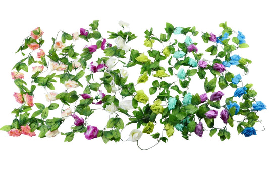 2.4m 9 Flower Vine 8 Asstd
