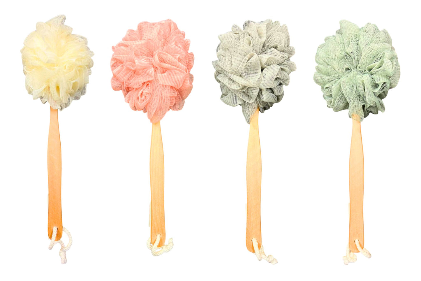 Bath Ball w/Wooden Handle 39cm 4 Asstd