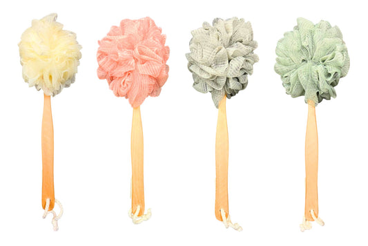 Bath Ball w/Wooden Handle 39cm 4 Asstd