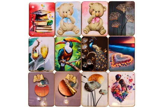 Diamond Art w/Stand 15x20cm 16 Asstd