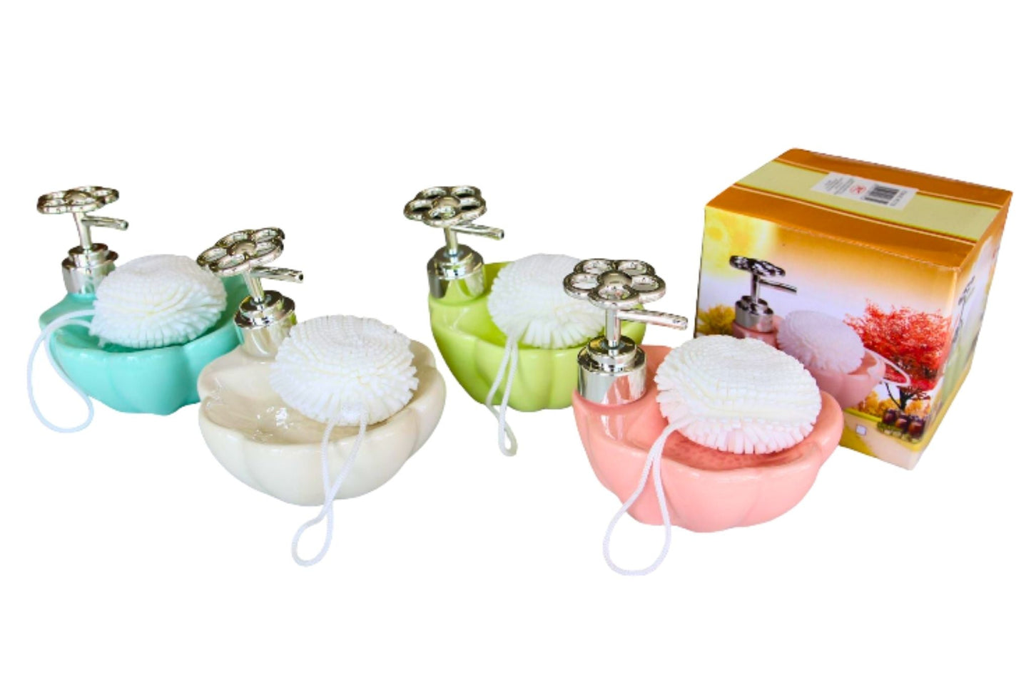 Ceramic Soap Dispenser 4 Asstd