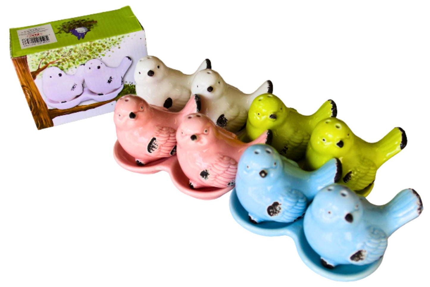 Ceramic S&P Shaker Set - Bird 4 Asstd