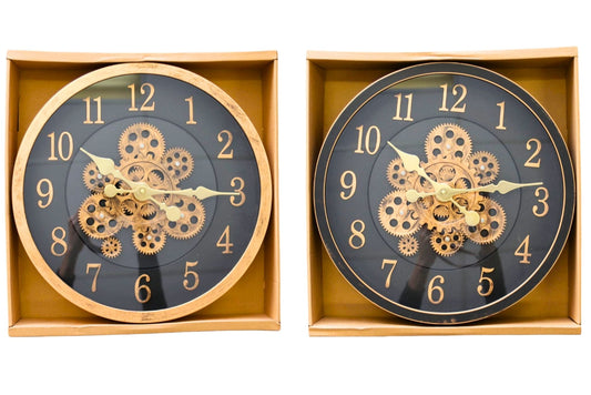 Clock Wall - Moving Gear 40cm 2 Asstd