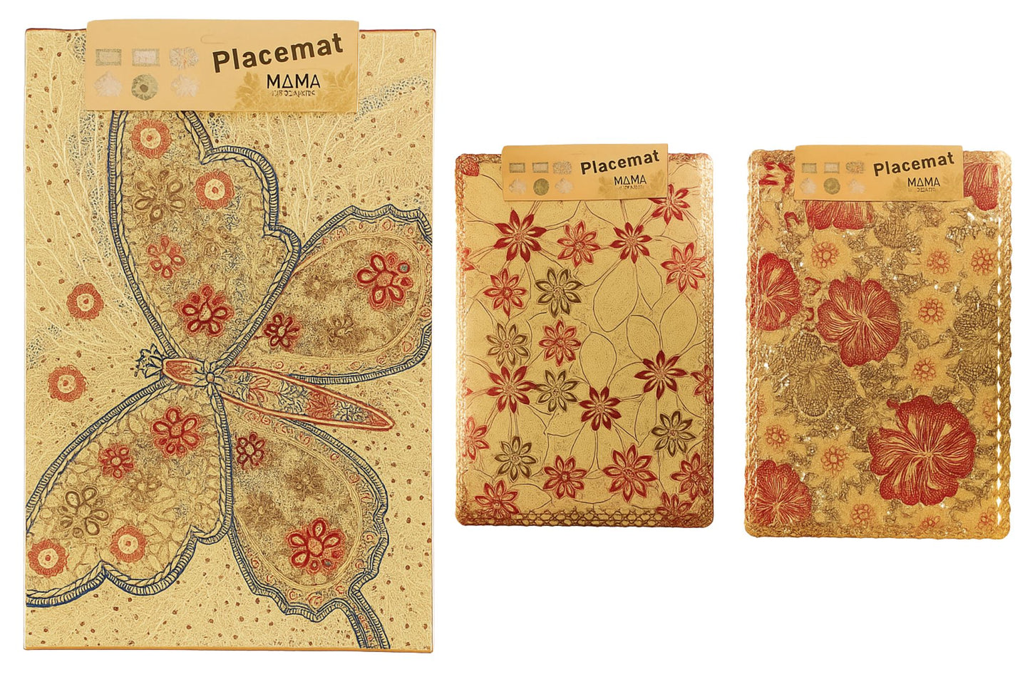 Placemat Pk2 30x45cm 3 Asstd