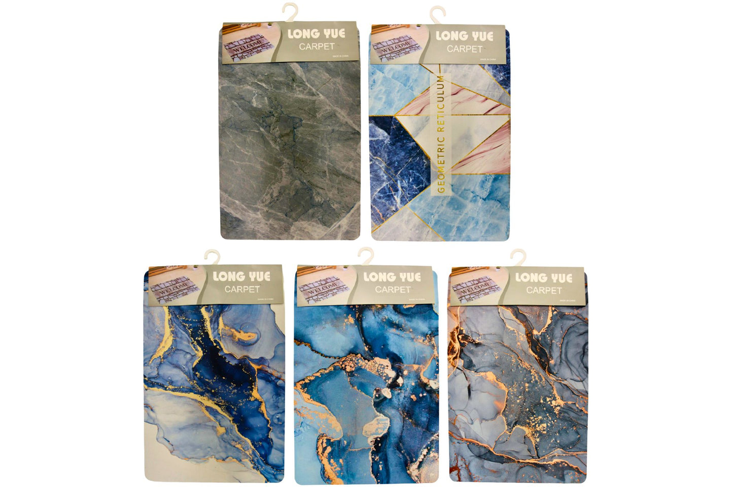 Bath Mat Soft Feel Rubber Back 38x58cm 5 Asstd