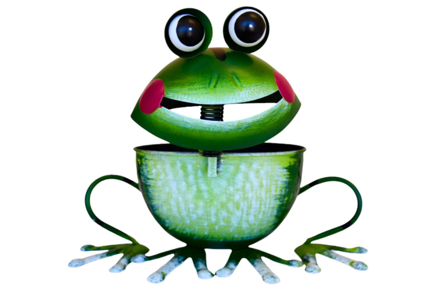 Frog Metal Flowerpot 25x35cm