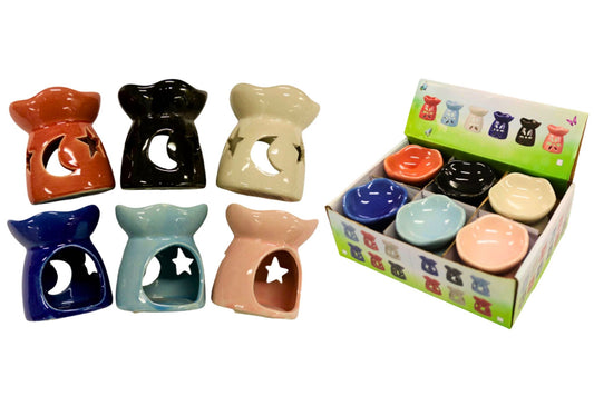 Ceramic Aroma Oil Burner 6 Asstd Display Box