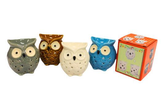 Ceramic Aroma Oil Burner - Owl 4 Asstd
