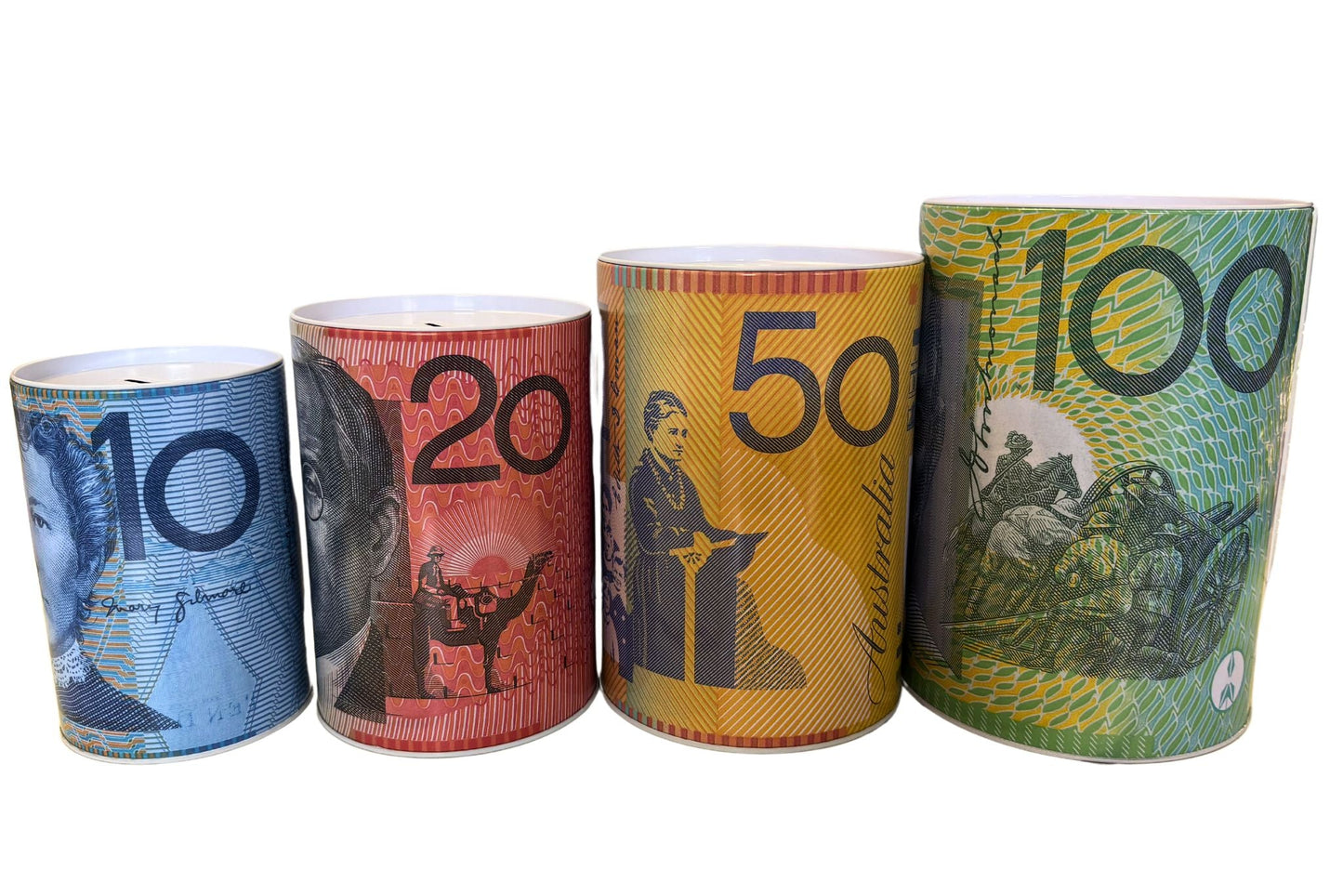 Money Tins Set of 4 - AUD 4 Asstd
