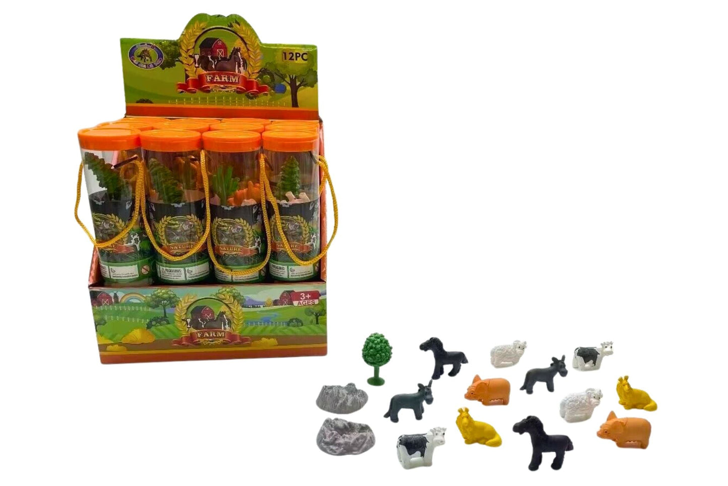 Farm Play Set Asstd 15pcs 21cm