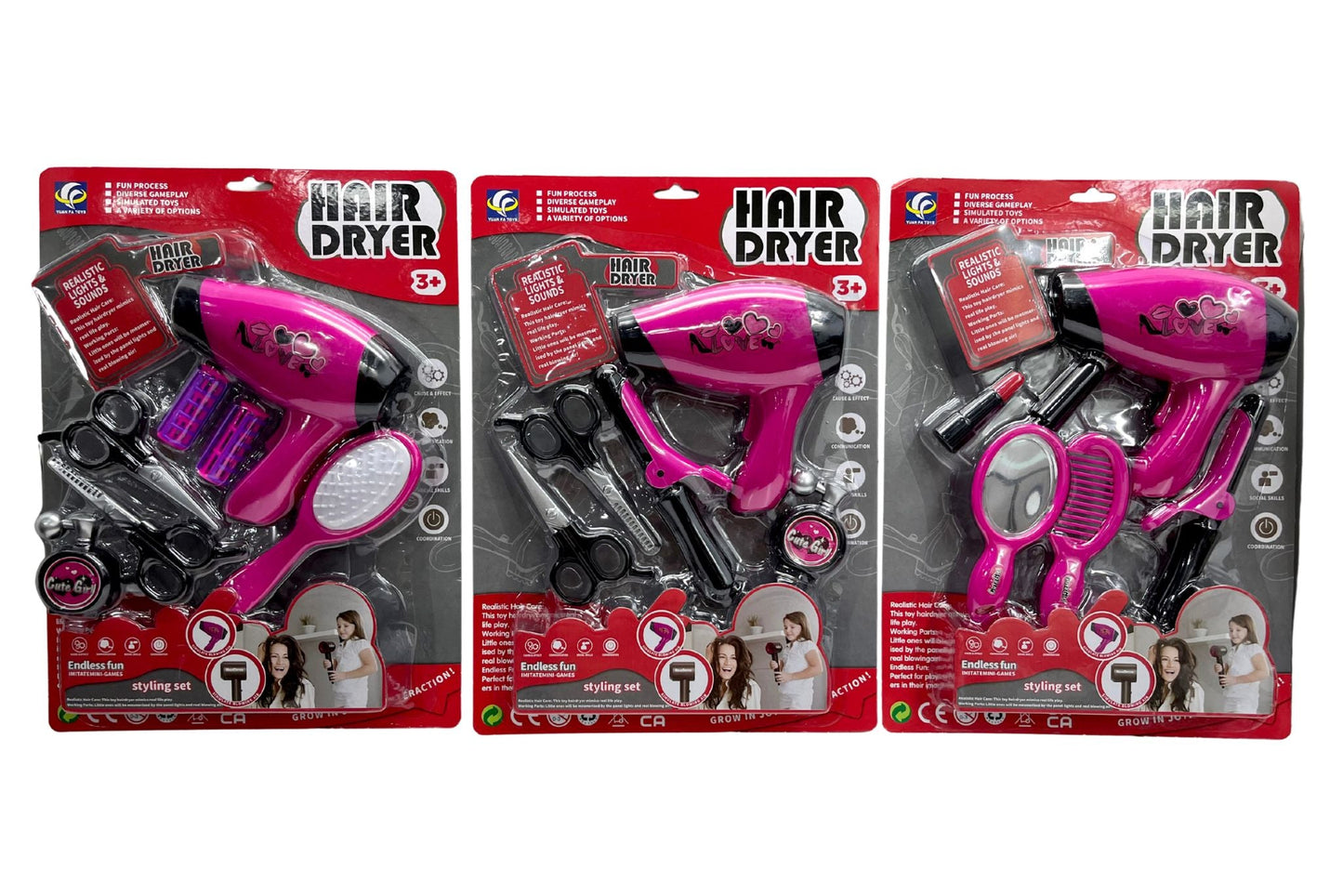 Toy Beauty Set w/B/O Hair Dryer Batteries not included
