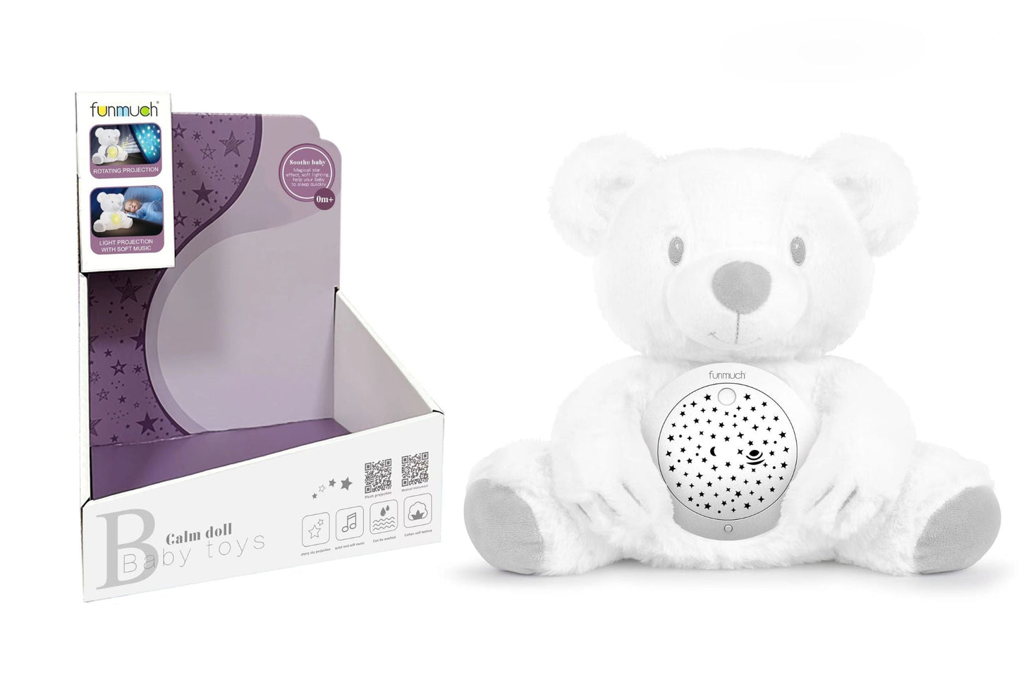 2-In-1 Soothing Music Bear Rotating Projector