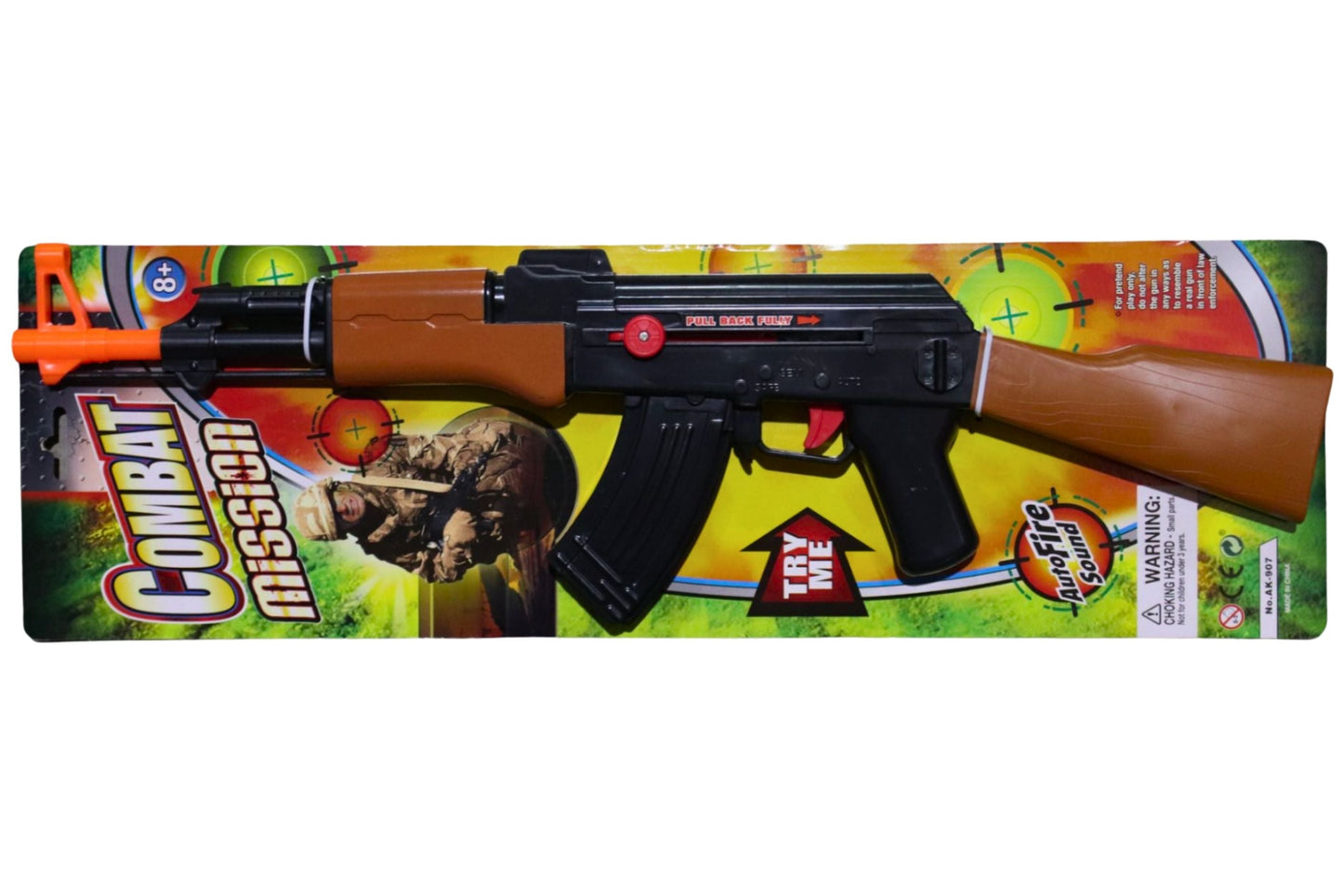 Toy Combat Machine Gun AK47 w/Sound 56cm