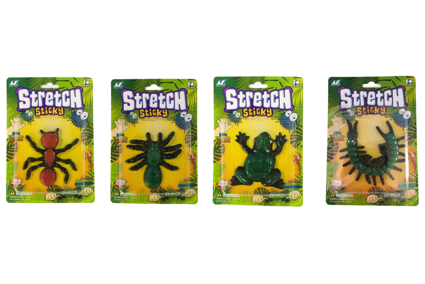 Stretch Sticky Toys 4 Asst