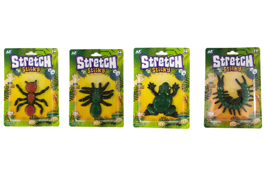 Stretch Sticky Toys 4 Asst