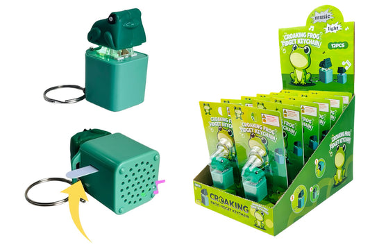 Frog Fidget Keychain Light & Sound 5.7x3x2.7cm PDQ