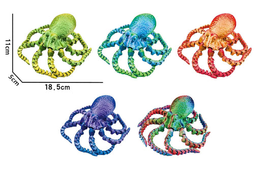 3D Printed Octopus 18.5x11.5cm 6 Asstd PDQ