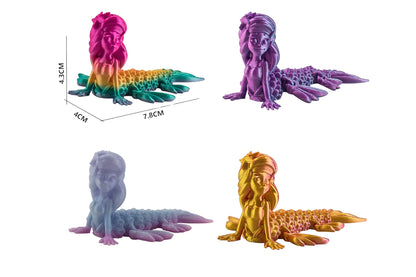 3D Printed Mermaid 7.8x4.3x4cm 4 Asstd PDQ