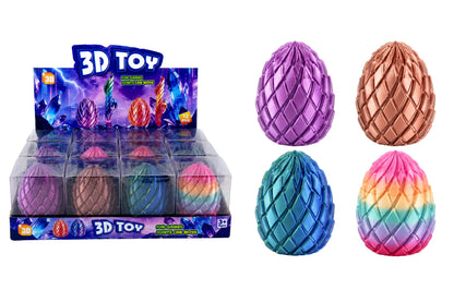 3D Printed Dino Egg 4 Asstd PDQ
