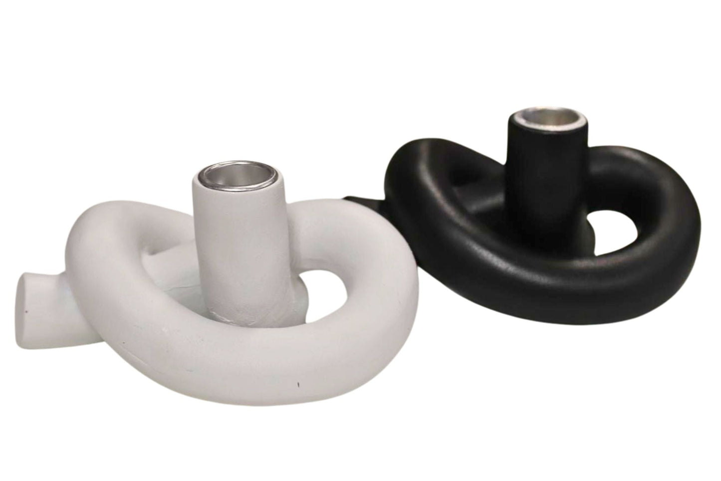 Resin Single Taper Candle Holder 16x8cm 2 Asstd