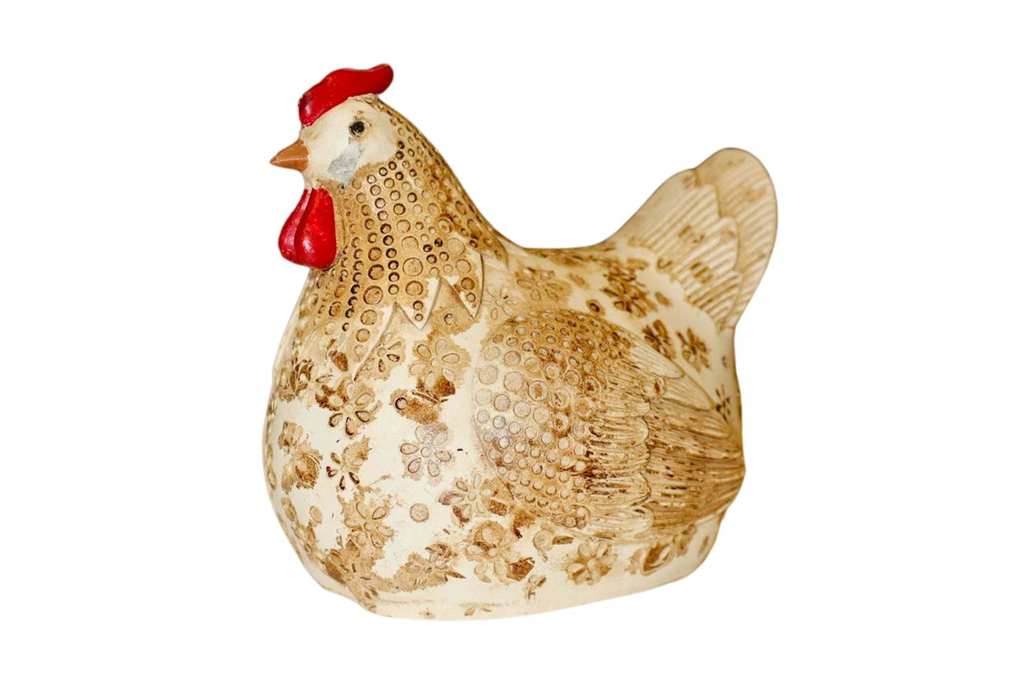 Resin Rooster 14x13cm