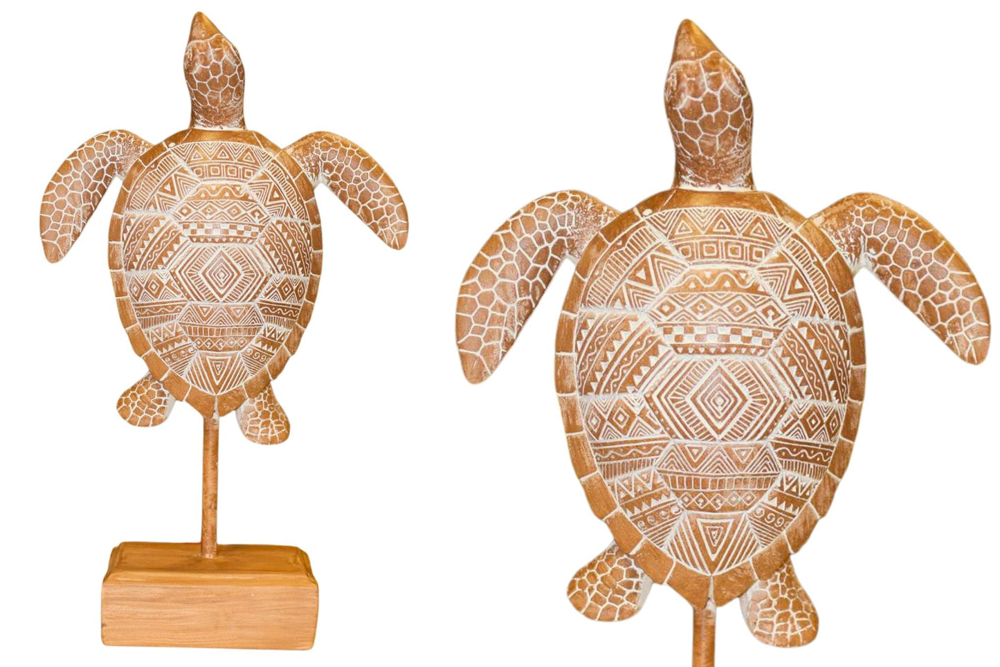 Resin Turtle On Stand 32x19.5cm