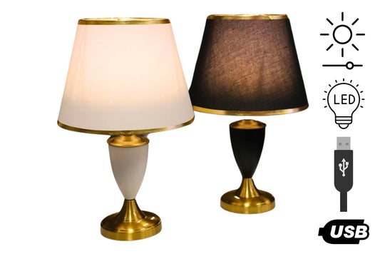 Metal LED Table Lamp 45cm 2 Asstd 3-Warmness & Adj Brightness