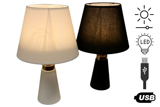 Metal LED Table Lamp 40cm 2 Asstd 3-Warmness & Adj Brightness