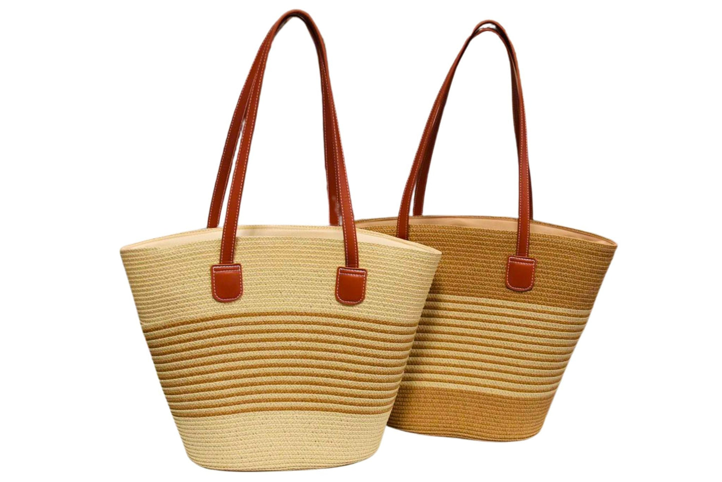 Straw Bag 43x27cm 2 Asstd